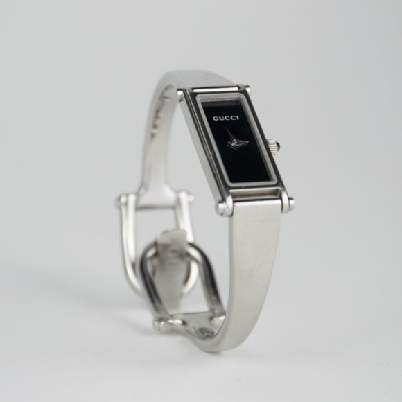 Gucci Silver and Black Women's Watch - Picture 1 of 8